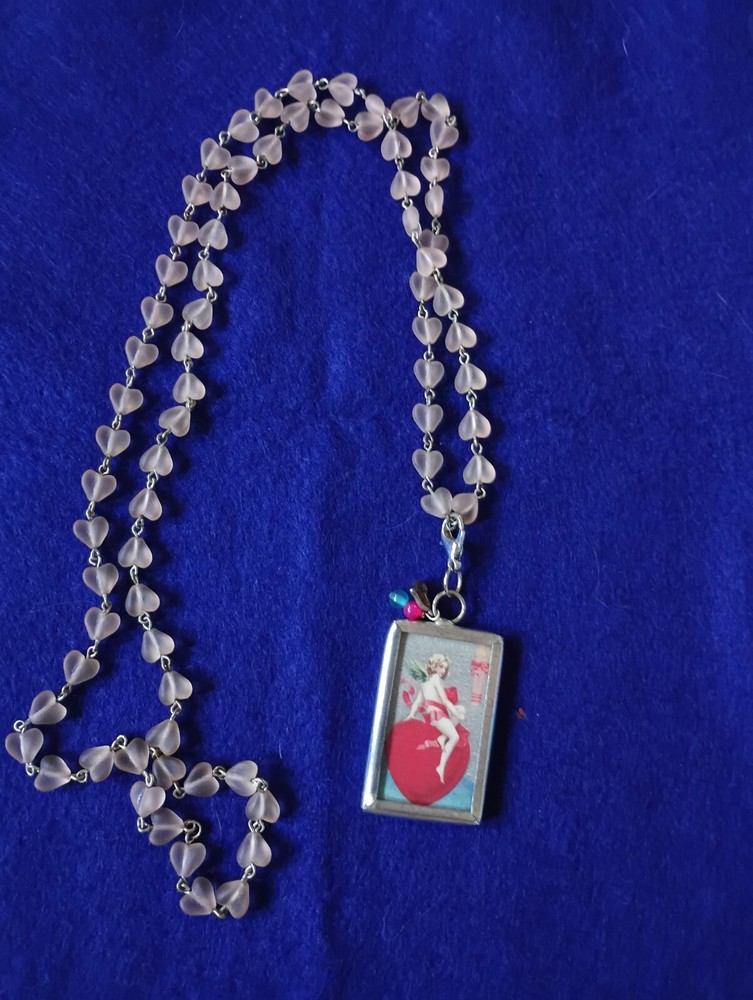 Vintage Double Sided Valentine Necklace