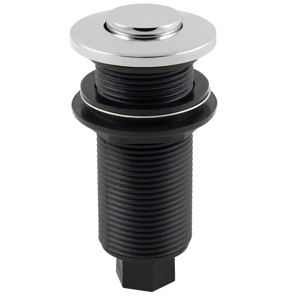 Polished Chrome Air Activated Garbage Disposal Switch Kit with Brass Button