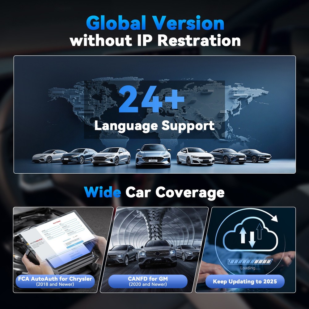 2026 XTOOL D5S OBD2 Scanner Check Engine ABS SRS Transmission Diagnostic