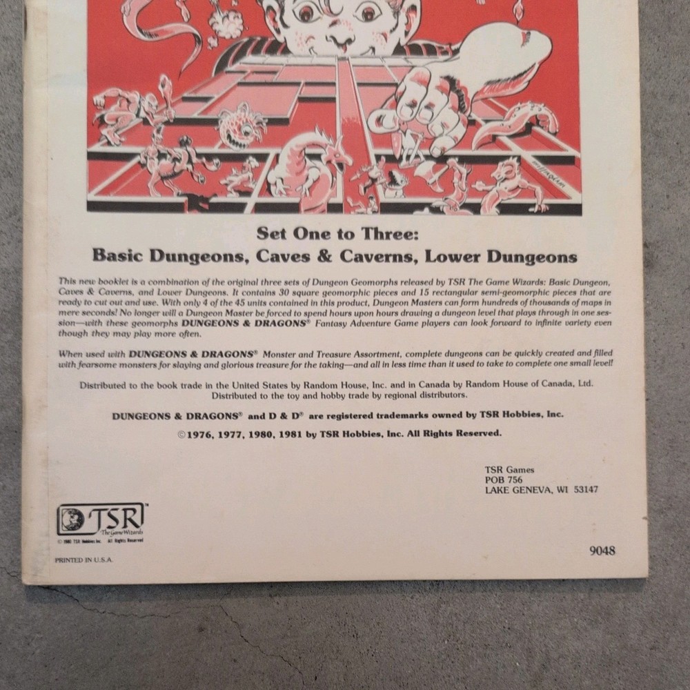 Dungeon Geomorphs, Sets One to Three, TSR 1981
