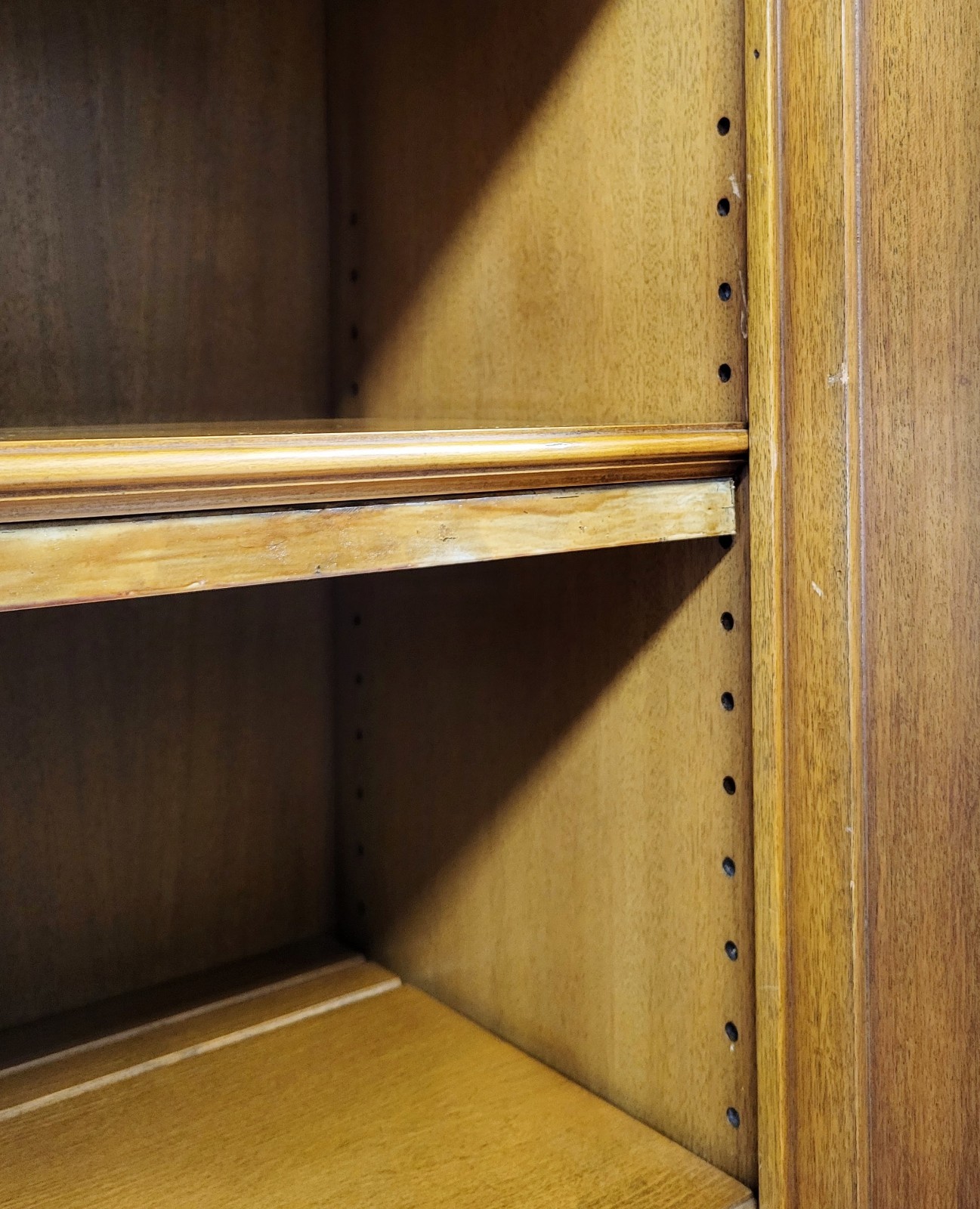 Antique AMERICAN English CHIPPENDALE Style Mahogany Arch Top BREAKFRONT Bookcase