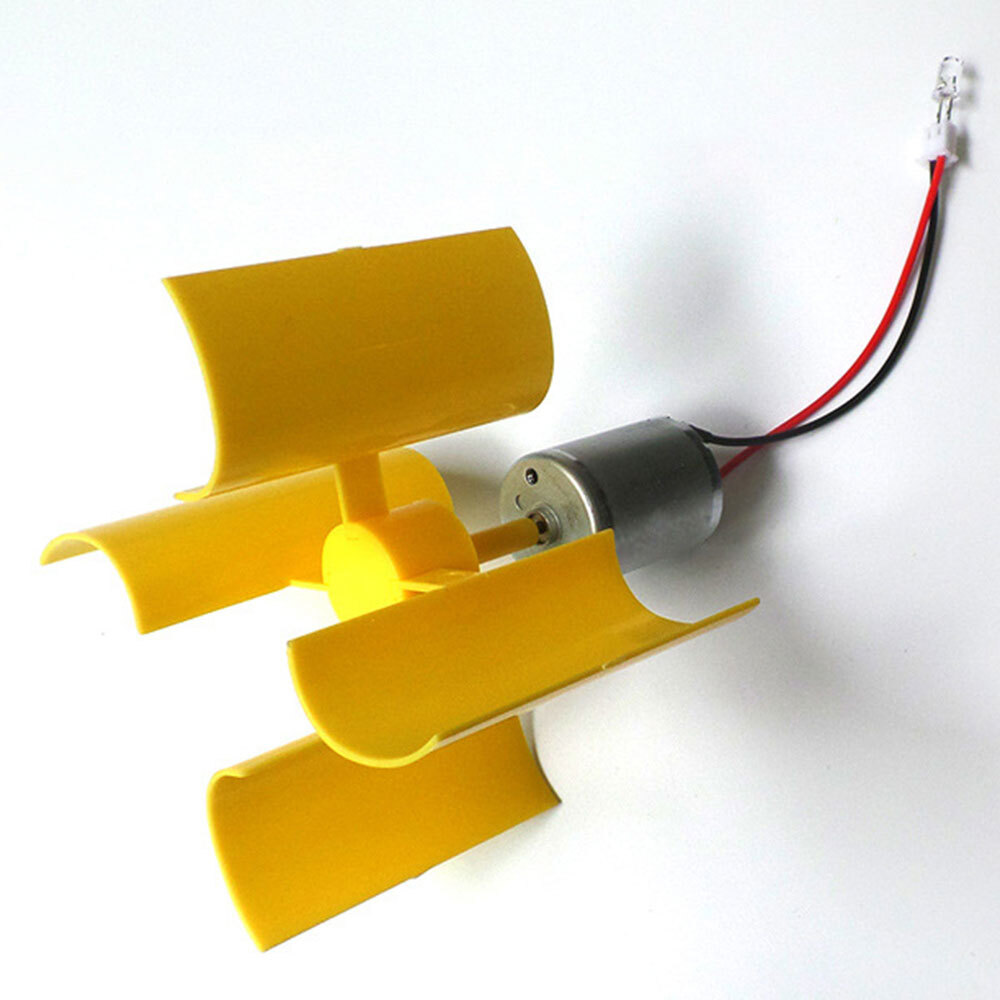 1/2PCS Small DC Motor Vertical Micro Wind Turbines blades Generator Project Kit^