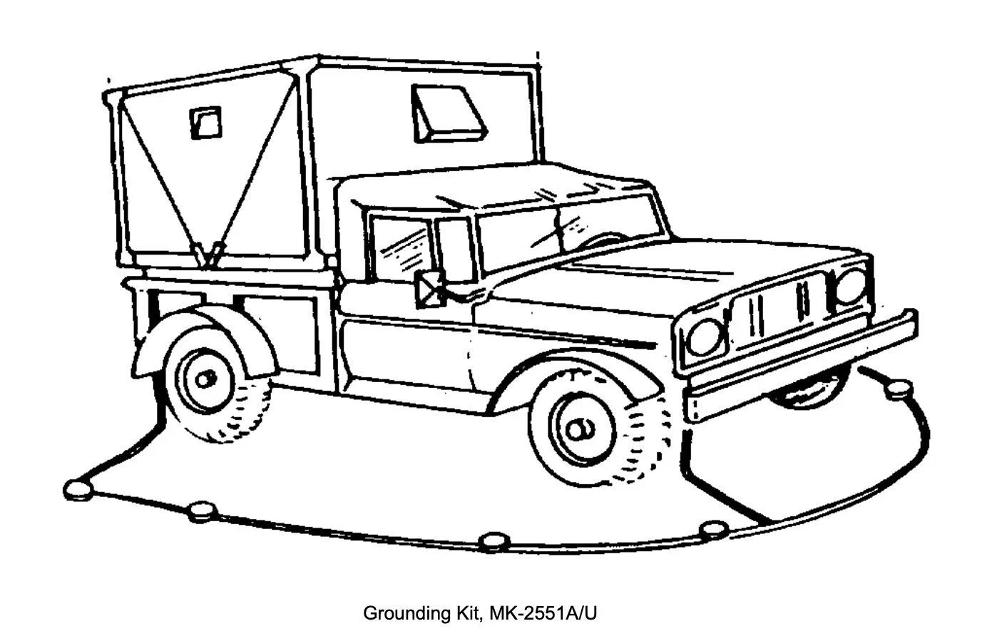 Military Surface Wire Grounding Kit SWGK MK-2551A/U PORTABLE HAM, CB, RADIO