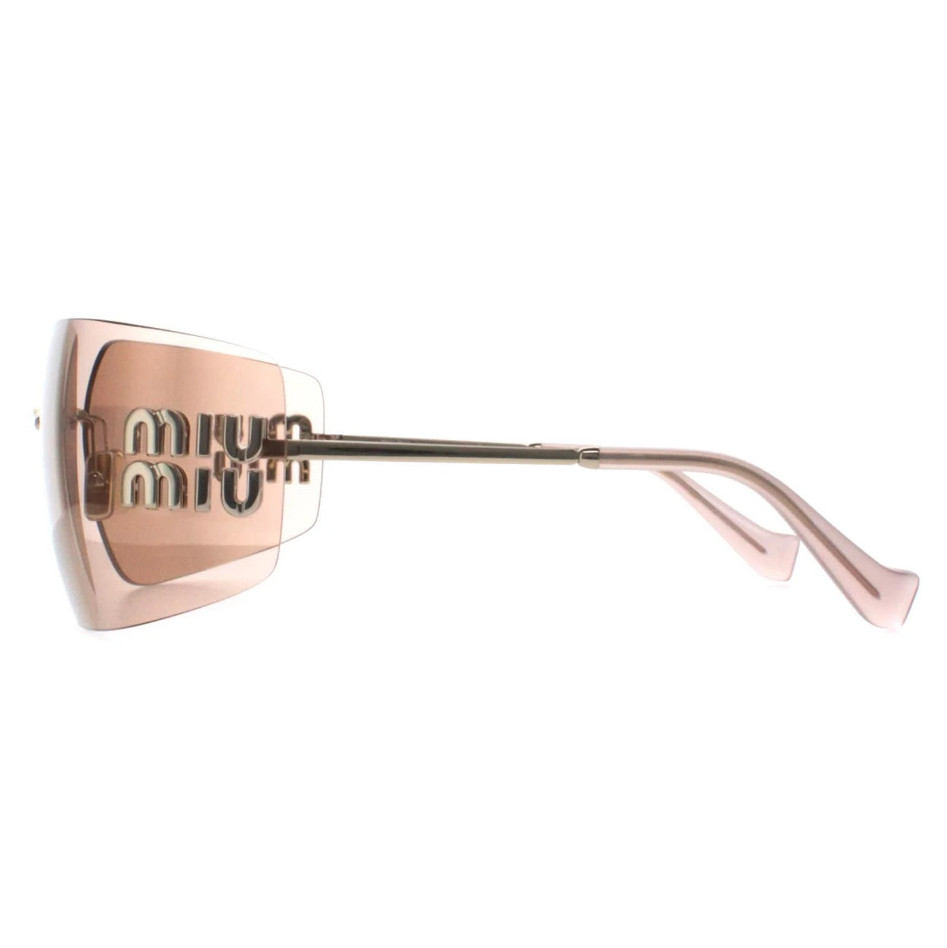 Miu Miu Sunglasses MU54YS ZVN20F Pale Gold Pink Mirror
