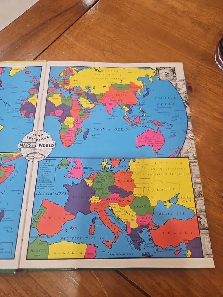 My First Stamp Album - Vintage 1967 Plus Flags Of The World stamps Beginners.