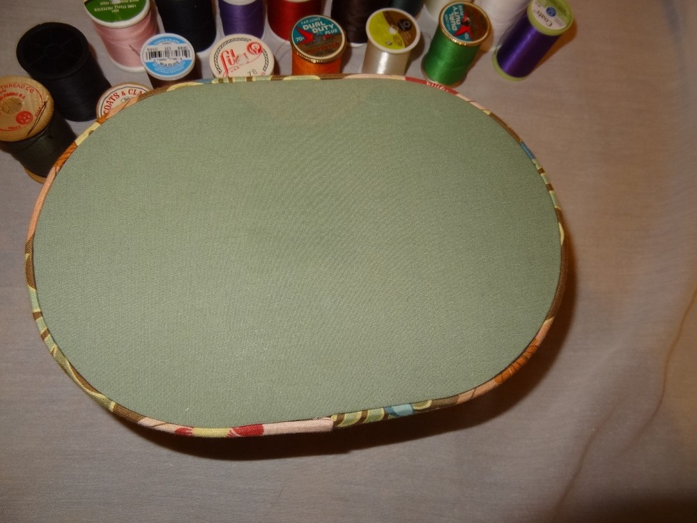 Sewing Box Mixed Lot 17 Thread Spools Different Colors Needles Bobbin