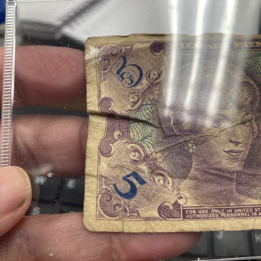 Series 641 M P C Five Cents Note condition issues J02681576J 84 Poor Condition