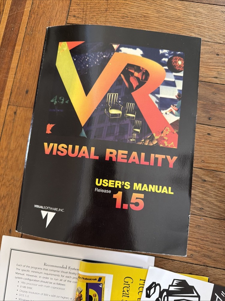 VR Visual Reality by Visual Software Inc Big Box PC / IBM Microsoft Windows CIB
