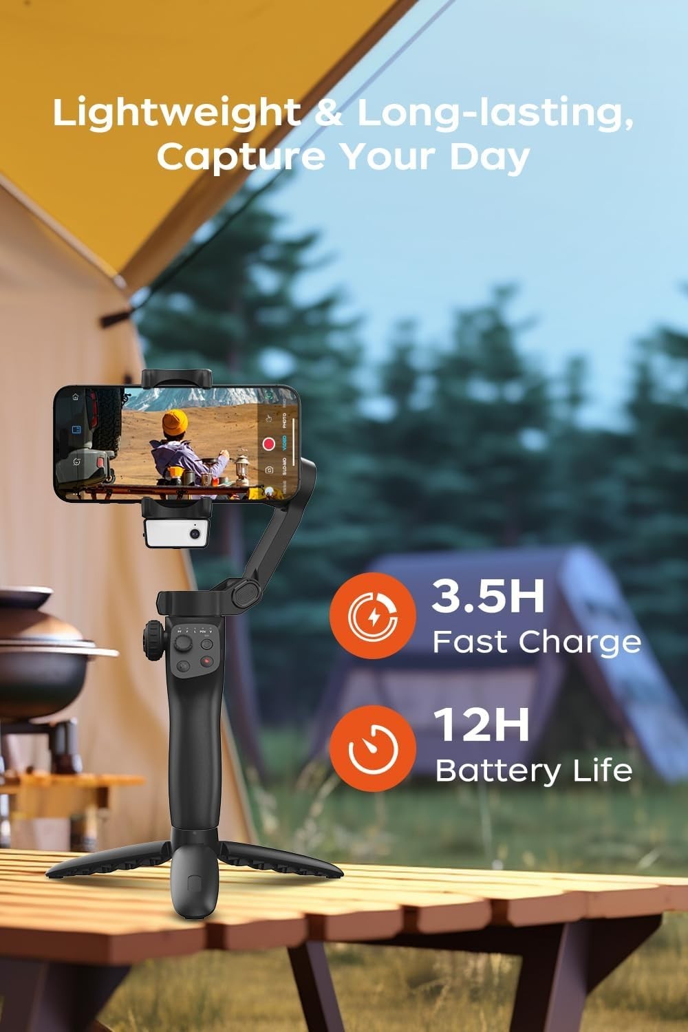 FUNSNAP CM8 Gimbal Stabilizer for iPhone Android, 3-Axis Phone Gimbal