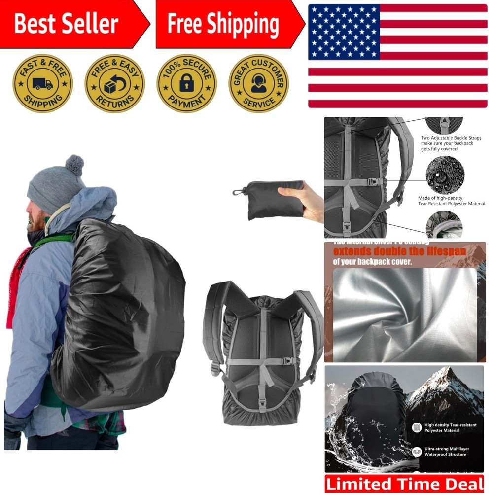 Multilayer Waterproof Backpack Cover with Cross Buckle Strap | For Outdoor Gear