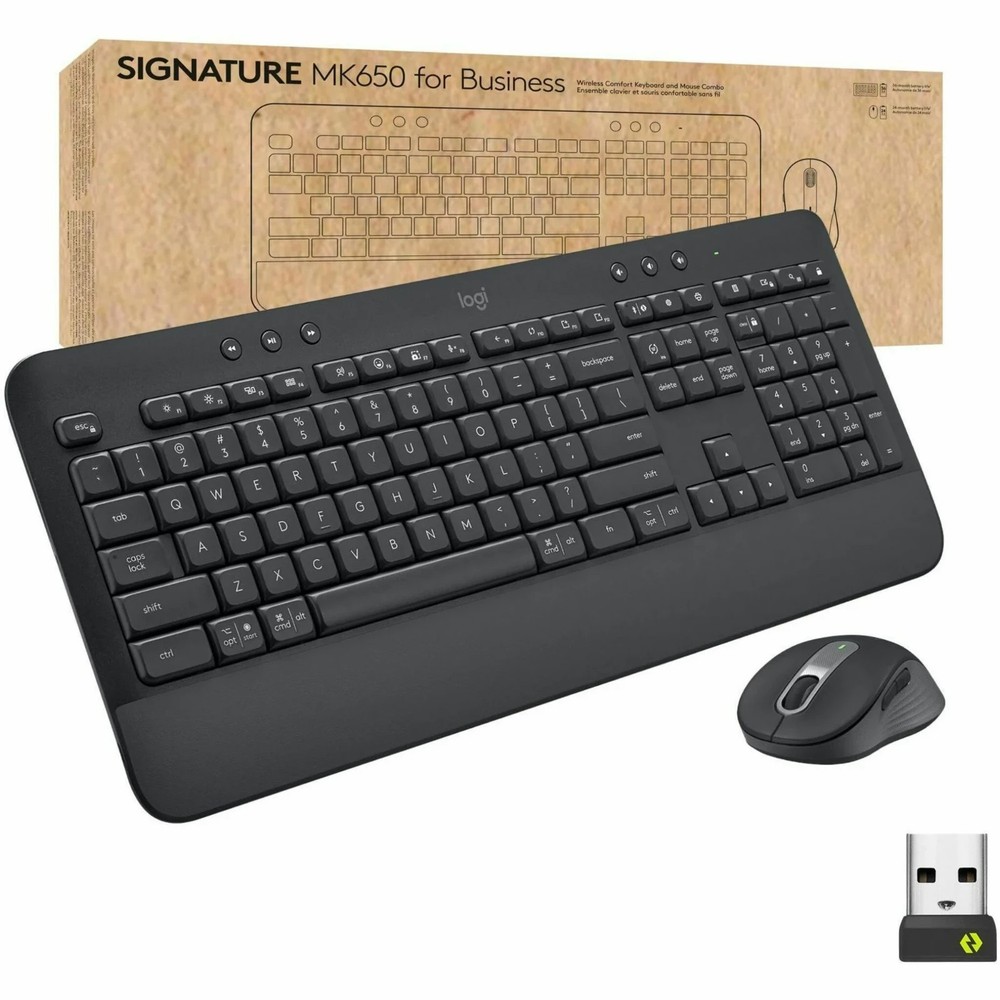Logitech Signature MK650 Combo Wireless Keyboard Mouse Bluetooth USB NEW!