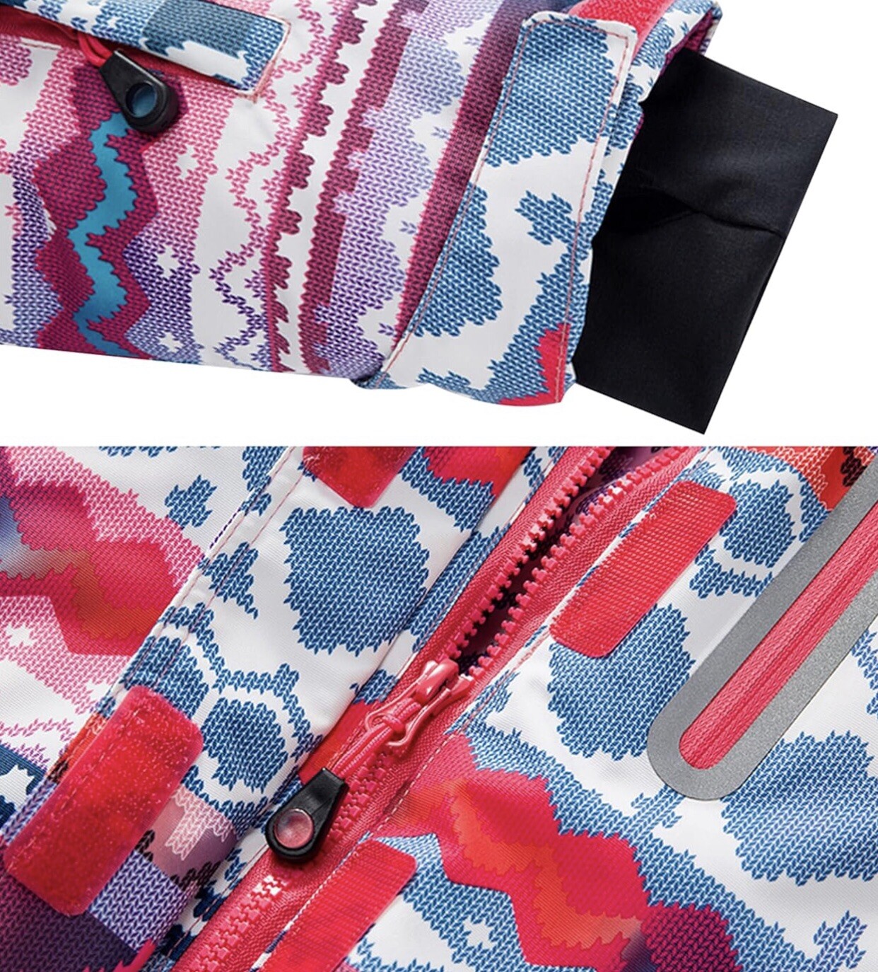 N.Z.B.Z Girls 12, Color Block Insulated Ski Jacket Hooded Winter Thick Coat