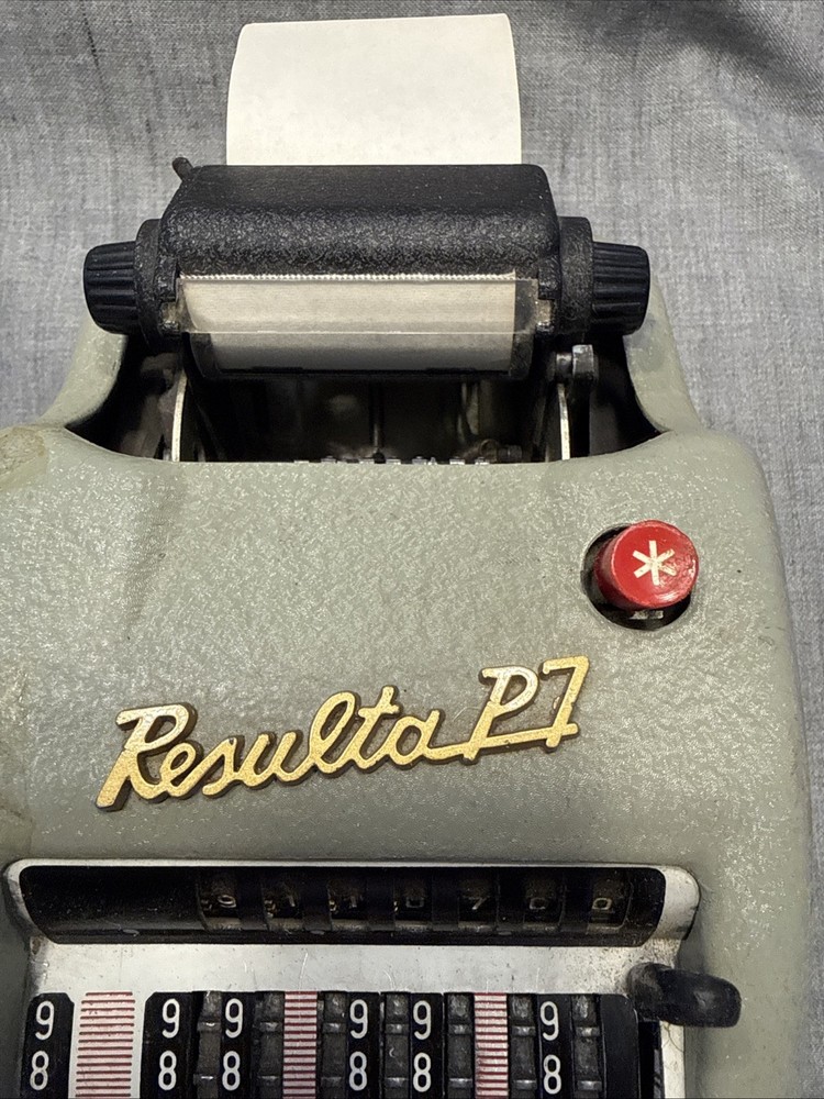 Resulta P7 Mechanical Adding Machine 1950’s As Is Read Desc