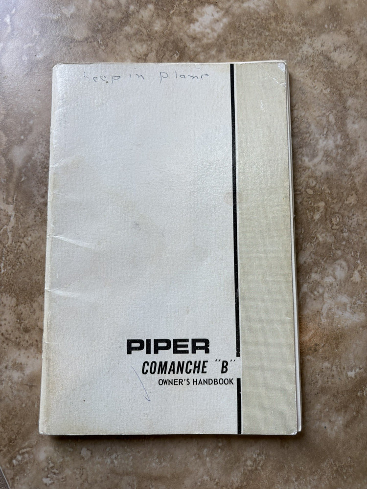 PIPER Comanche "B" OWNER’S HANDBOOK