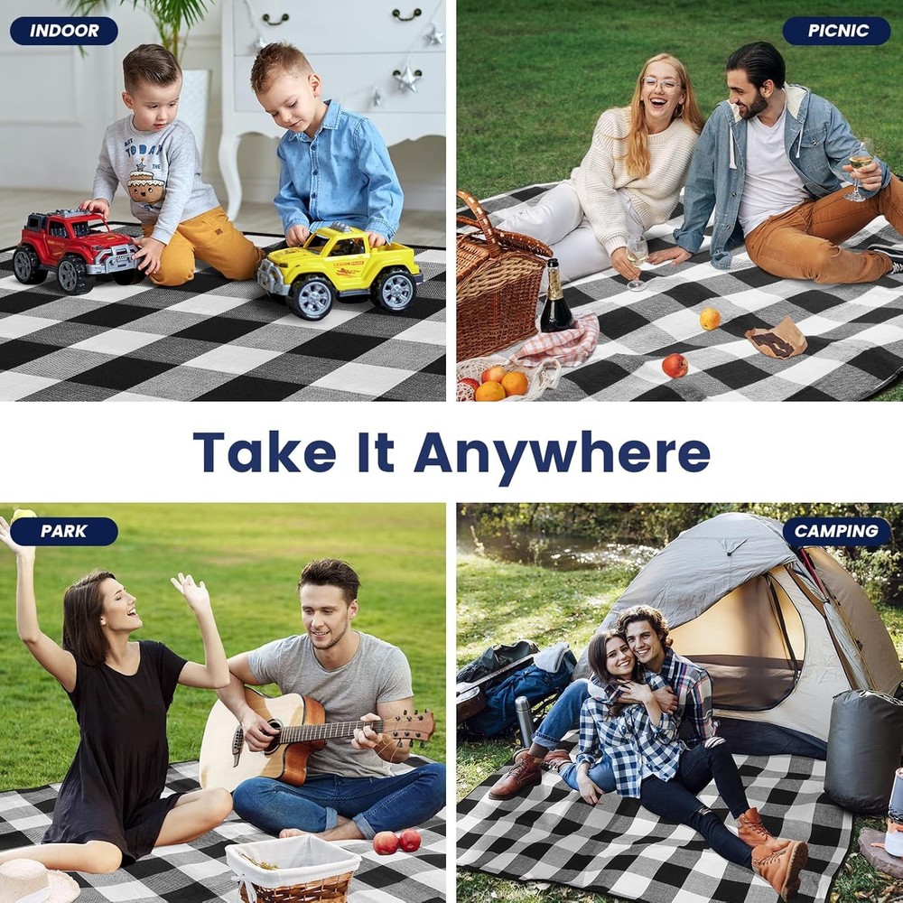 sapsisel 80”x 80” 6'7 x (Rectangular), Black & White Grids