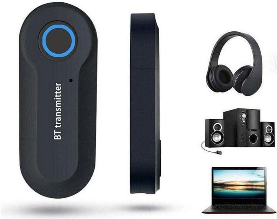 Bluetooth Transmitter Adapter, Wireless Portable Stereo USB Transmitter for TV
