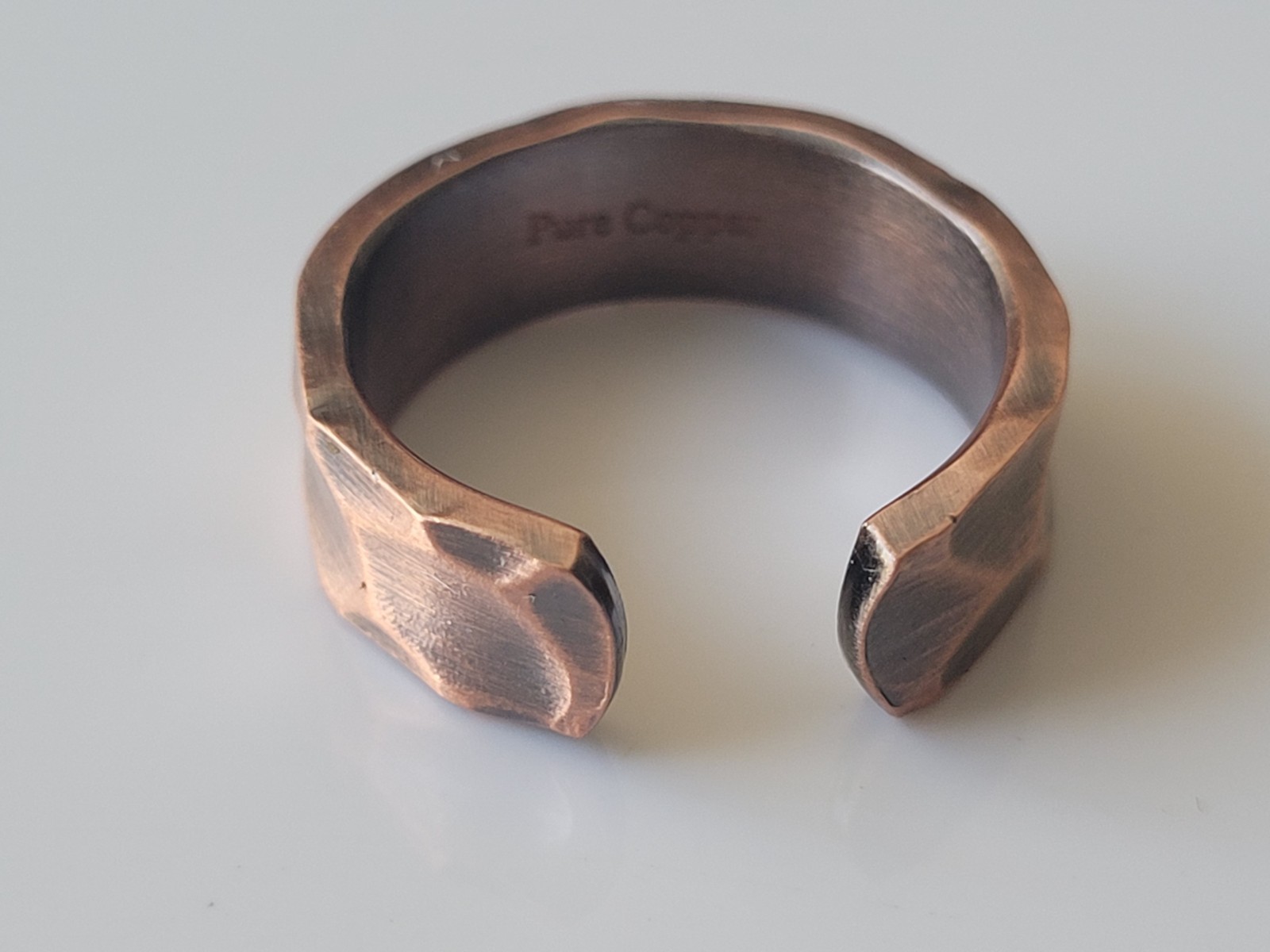 Pure Copper Magnetic Ring - Solid Copper Arthritis Adjustable Ring Hammered