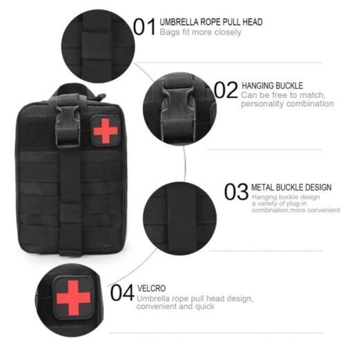 Tactical First Aid Kit Medical Molle Rip Away EMT IFAK Survival Pouch Empty Bag