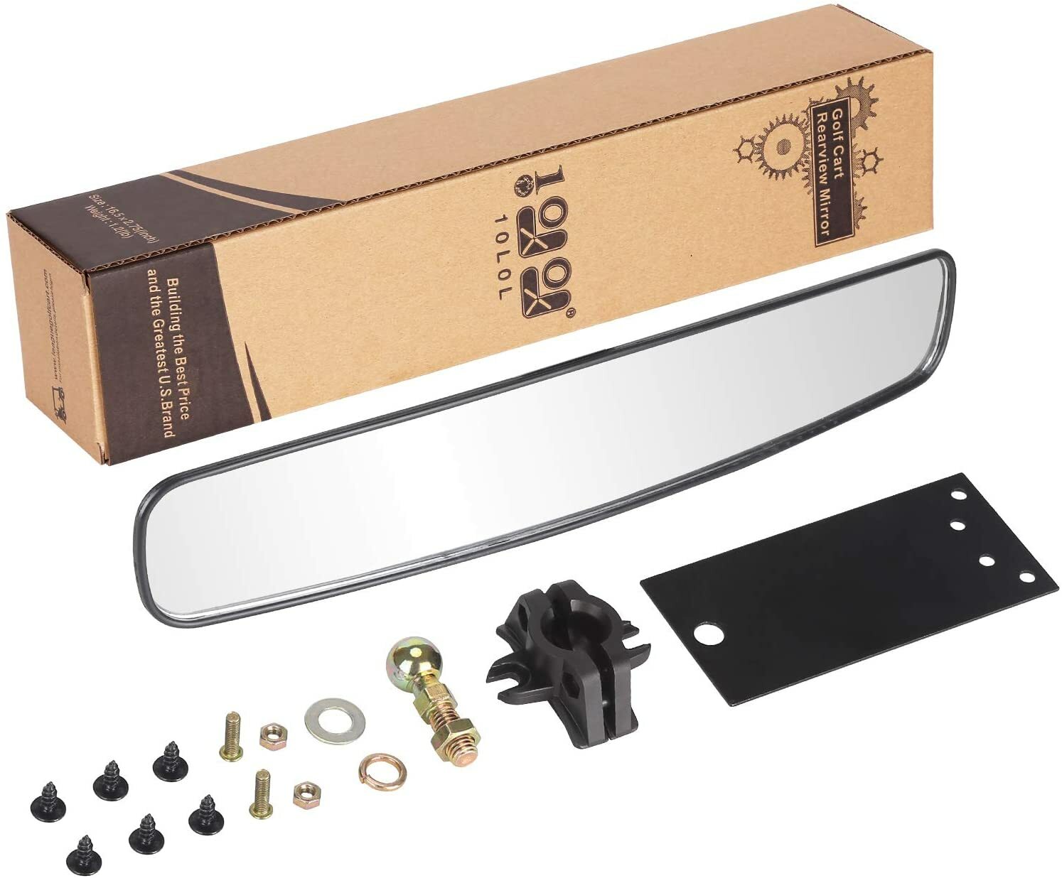 10L0L 270° Rotatable Golf Cart Mirrors,Rear View Mirror for EZGO Club Car Yamaha