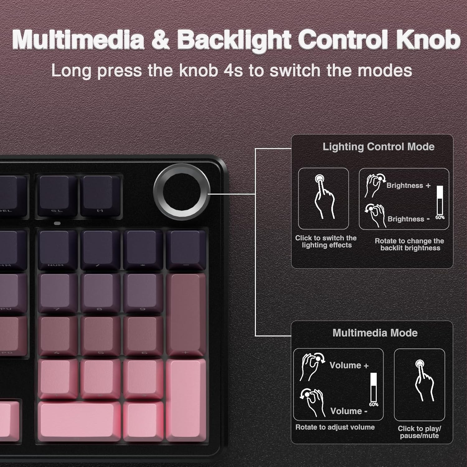 AULA F99/F99 Pro Tri-mode Wireless Mechanical Keyboard RGB Hot Swappable Custom