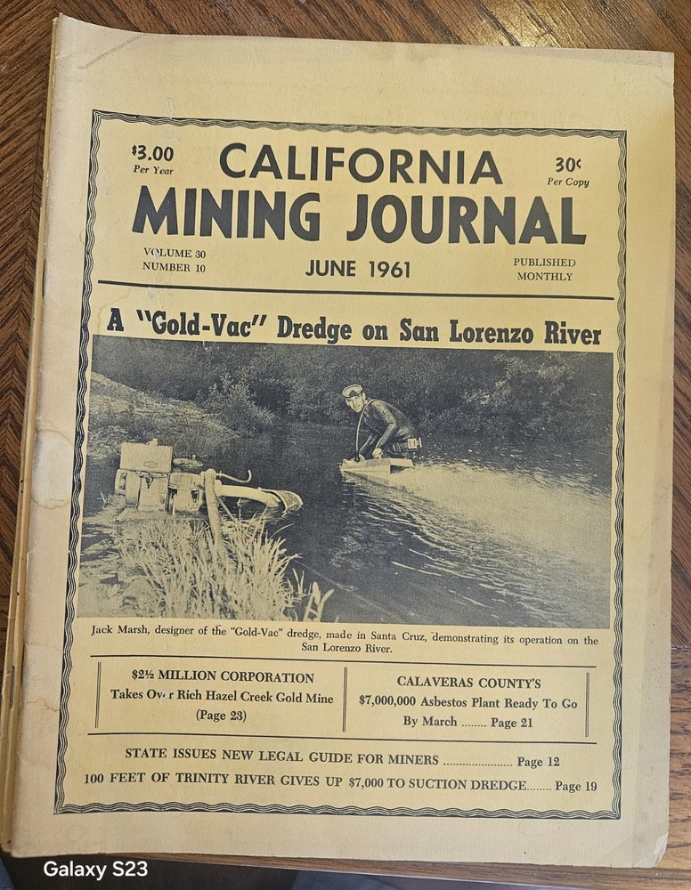6 Vintage California Mining Journal