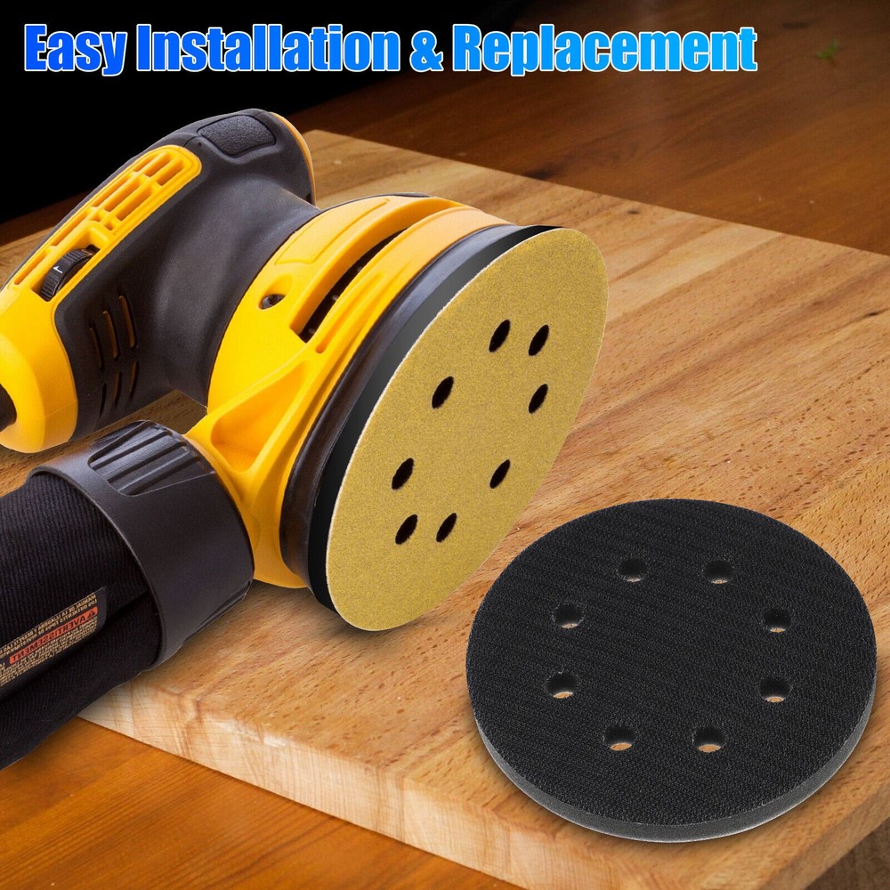 2PCS 5in Hook Loop Foam Cushion Interface Sanding Disc Sander Buffer Backing Pad