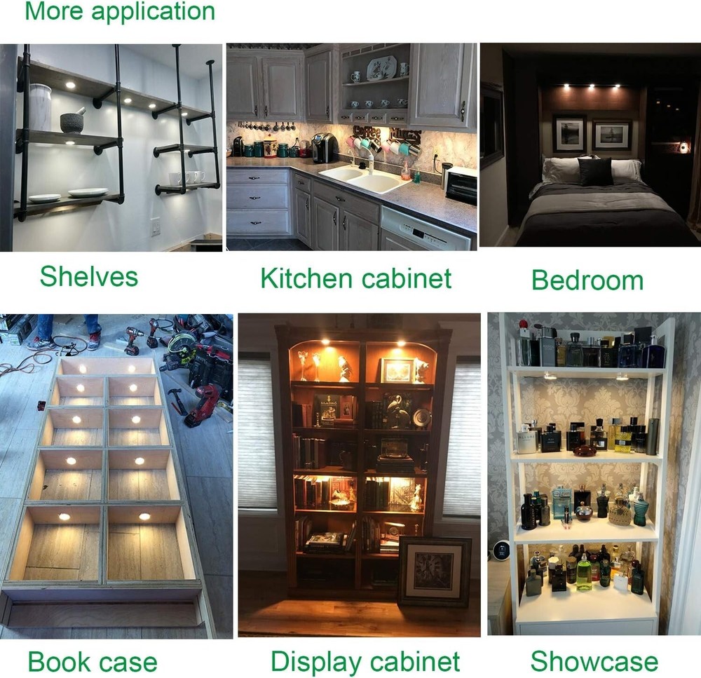 Kitchen Under Cabinet Lighting LED 12V 3-8pack With RF Remote Control Lighting