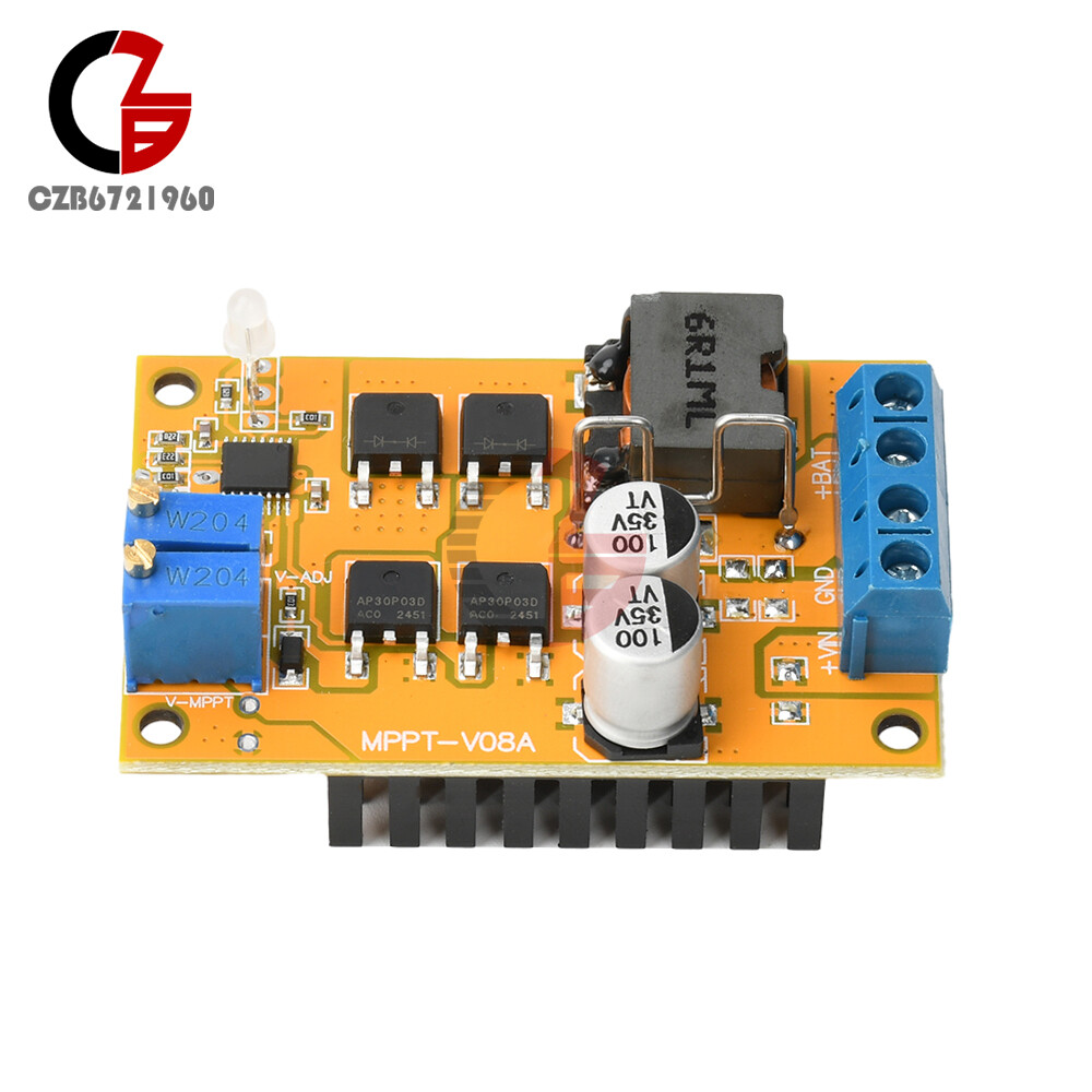 DC8-28V 5A 100W MPPT Solar Charging Panel Regulator Controller 9V 12V 24V Switch