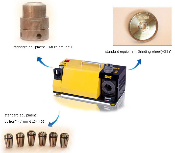 MR-26A Drill Bits Sharpener Grinder Machine 13-26(8-32) mm 95 - 135 Angle