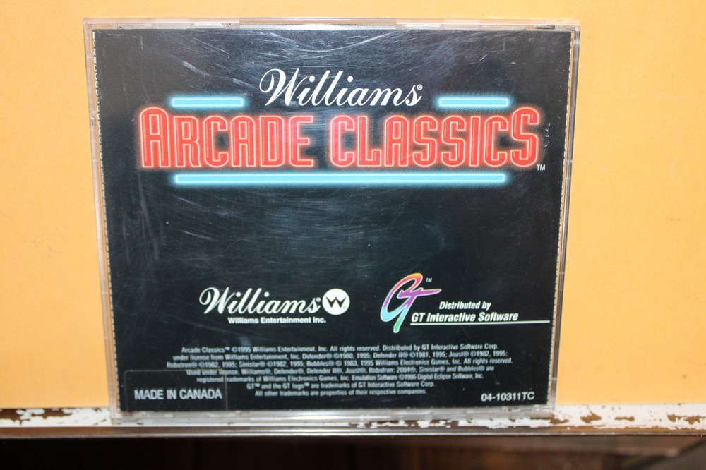 1995 Williams Arcade Classics CD-ROM Defender II Joust Robotron Bubbles Sinistar