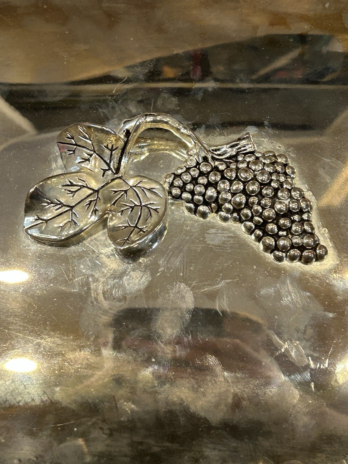 Godinger Silver Serving Tray Cover Grape Design ( I Think)