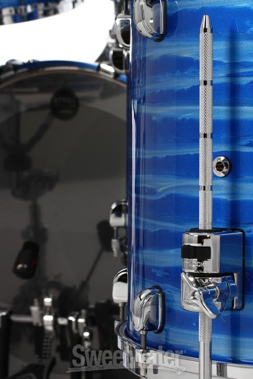 Tama Starclassic Walnut/Birch Lacquer 4-piece Shell Pack - Lacquer Ocean Blue