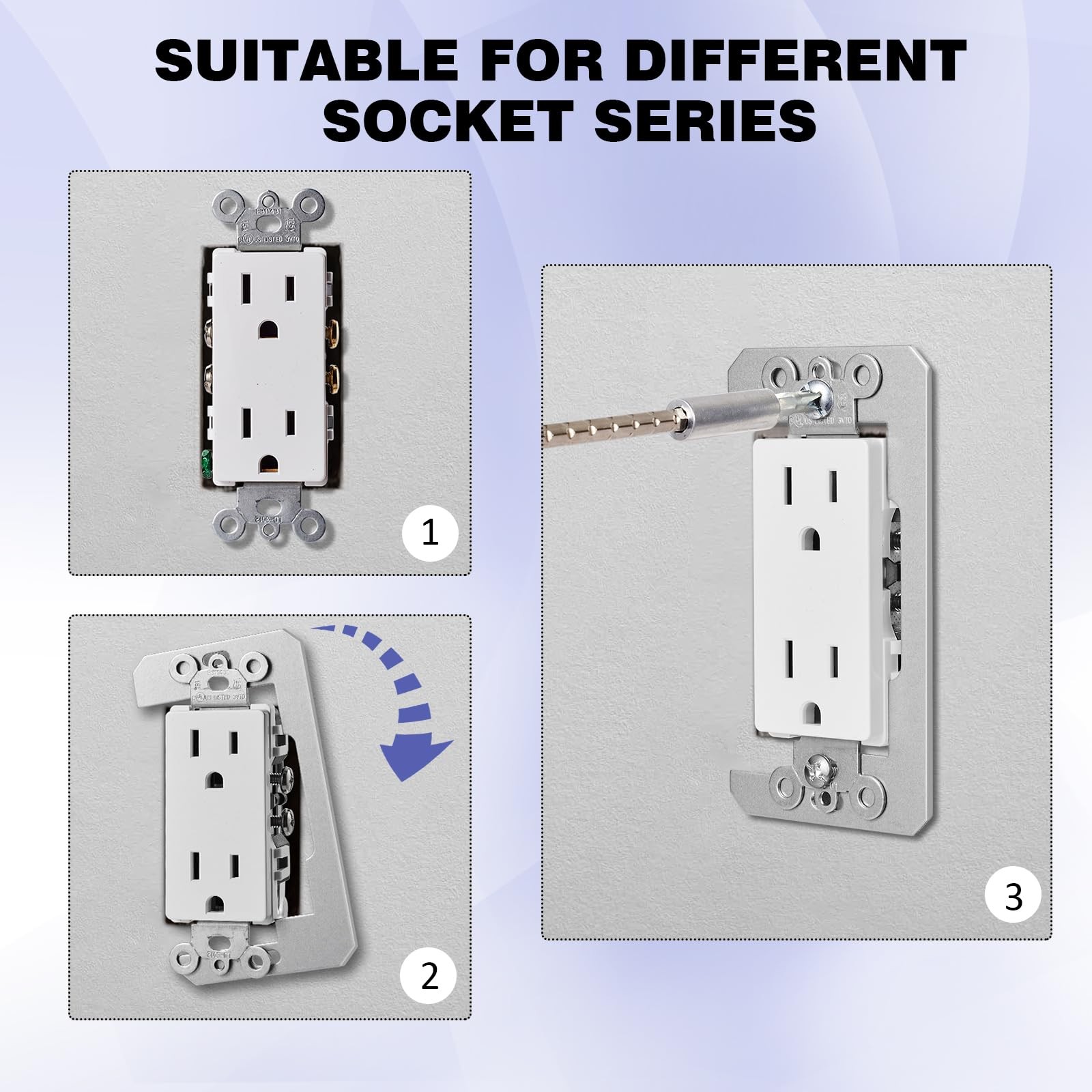 Outlet Spacers Flush Fit Device Leveling Plates for Wall Box Repair 24 Pcs