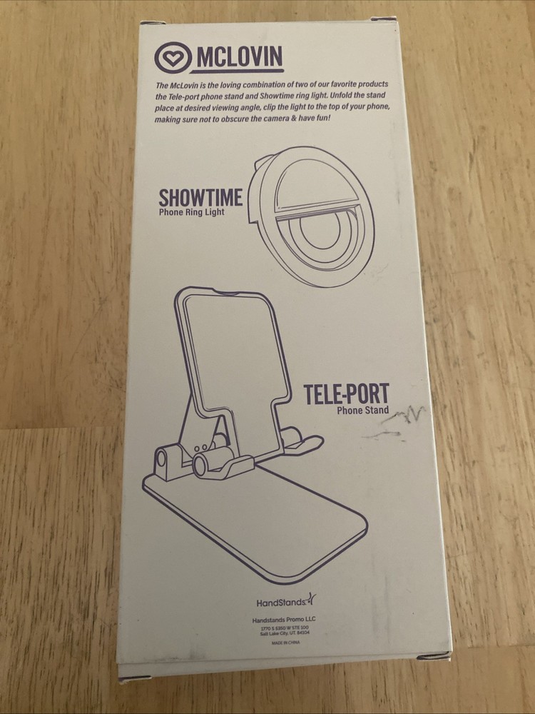 Mclovin Combo Pack Clip On Ring Light /Articulating Stand New!!