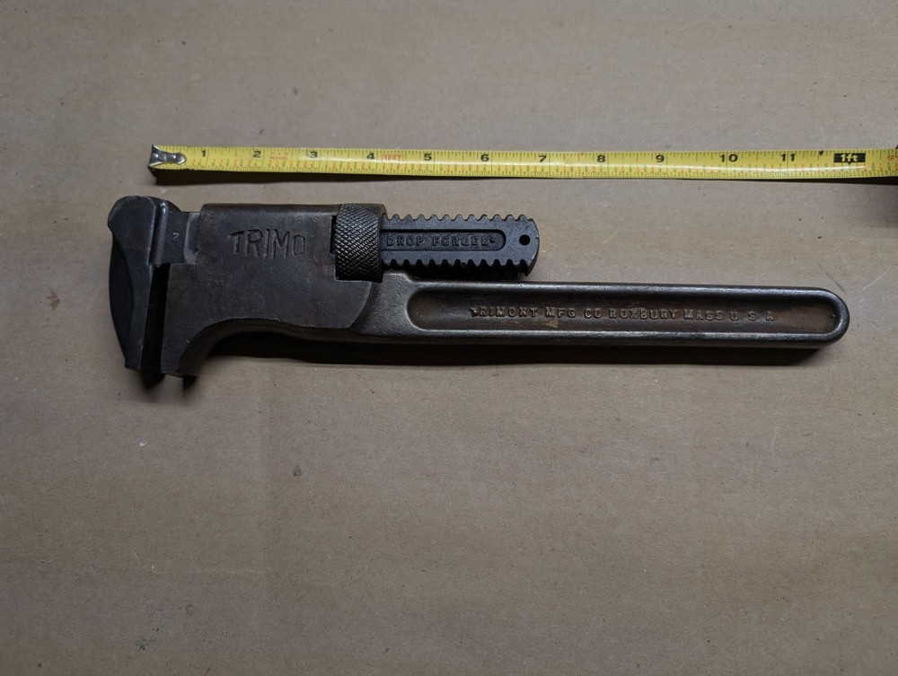 Antique Trimo 12" Adjustable Wrench