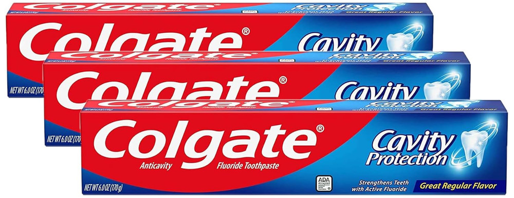 Cavity Protection Regular Fluoride Toothpaste, White, 6 Oz (Pack of 3)