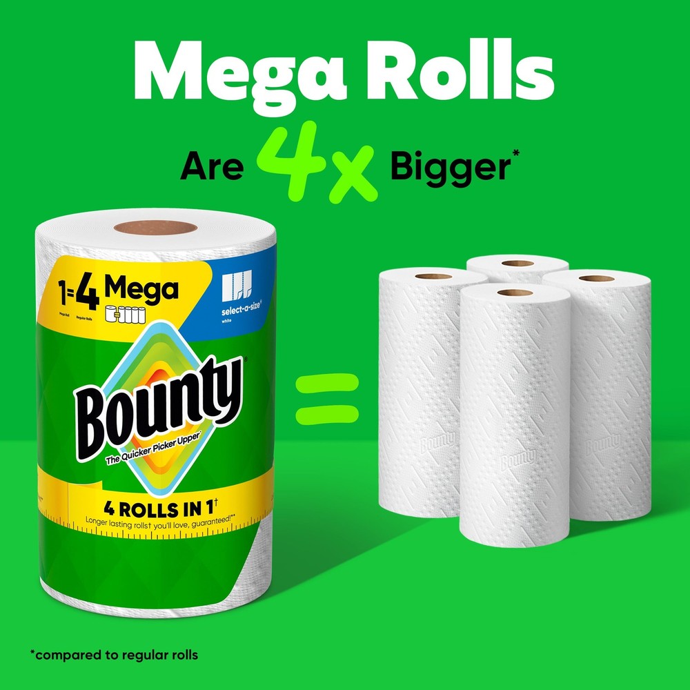 Select-A-Size Paper Towels, White, 2 Mega Rolls = 8 Regular Rolls