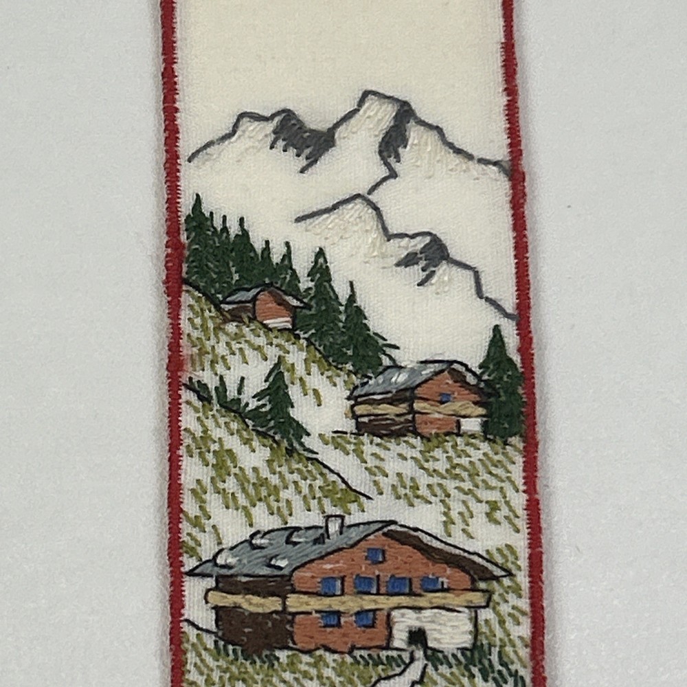 Handmade Needlepoint Bookmark - Switzerland