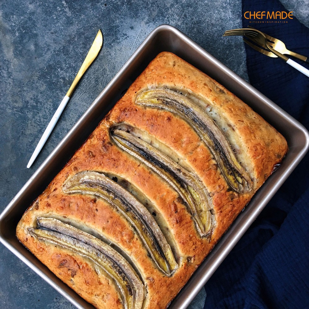 CHEFMADE Rectangle Cake Pan, Non-Stick Loaf Pan Deep Dish Bakeware