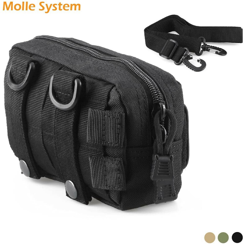 Tactical Molle Horizontal Admin Pouch Compact Utility EDC Organizer Tool Bag US