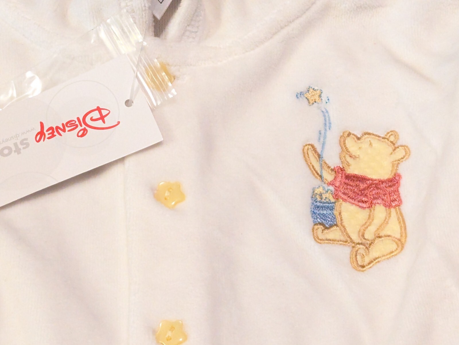 Vtg Disney Winnie The Pooh Embroidered Baby Jacket Velour 9 mos NWT