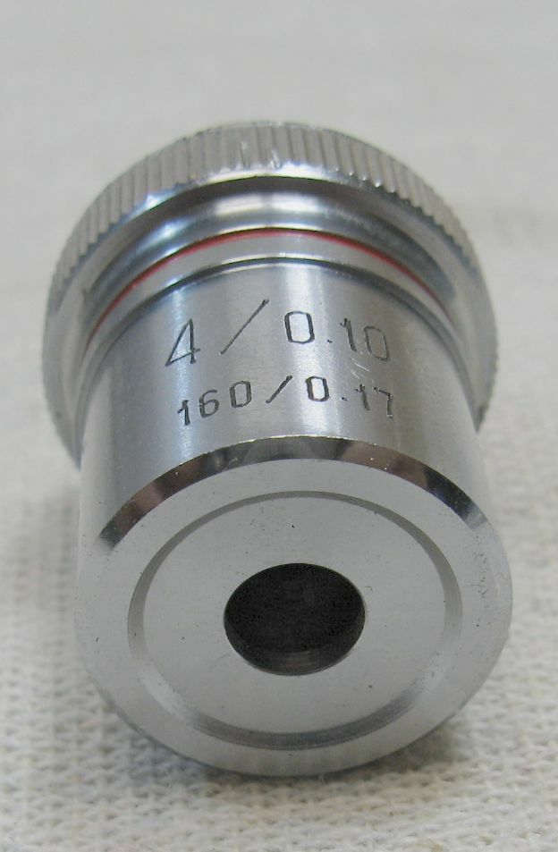 Generic Microscope Objective 4/0.10 160/0.17 Fits One-Sixty ,Student Microscope