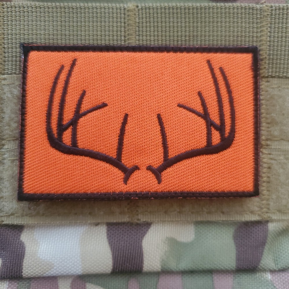 ANTLERS Embroidered Tactical Morale Patch Hook and Loop