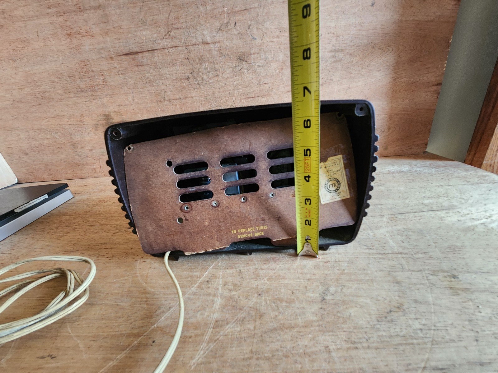 Federal Telephone + Radio Co. 1040TB 1947 Tube Radio Not Working Parts Brown Vtg