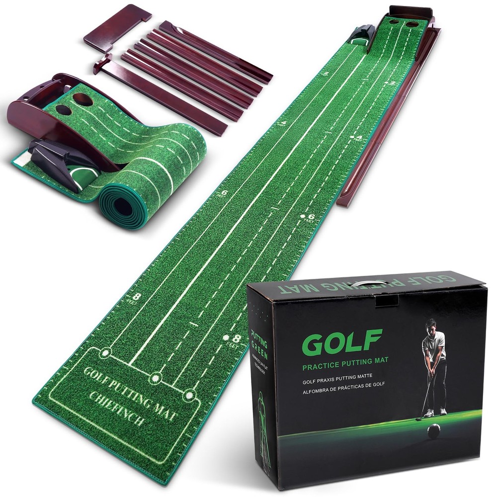 Golf Putting Green for Indoors - Mat with Automatic Ball Return Machine Mini