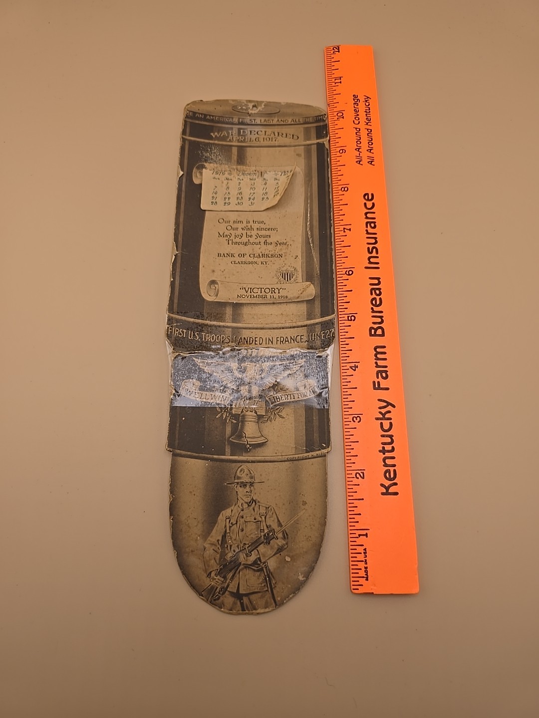 WWI Ephemera Victory War Advertising Bank Of Clarkson KY Loan Propaganda