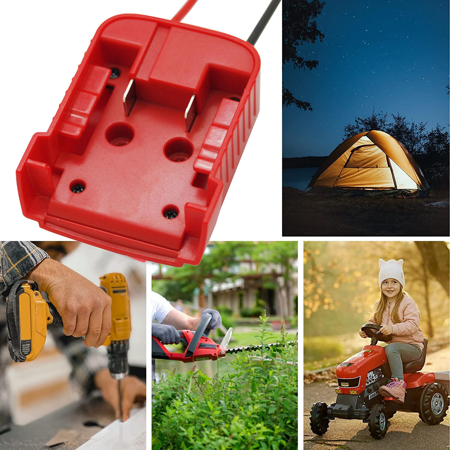 DIY Power Wheels Adapter Connect Compatible With Milwaukee M18 18V Battery Dock