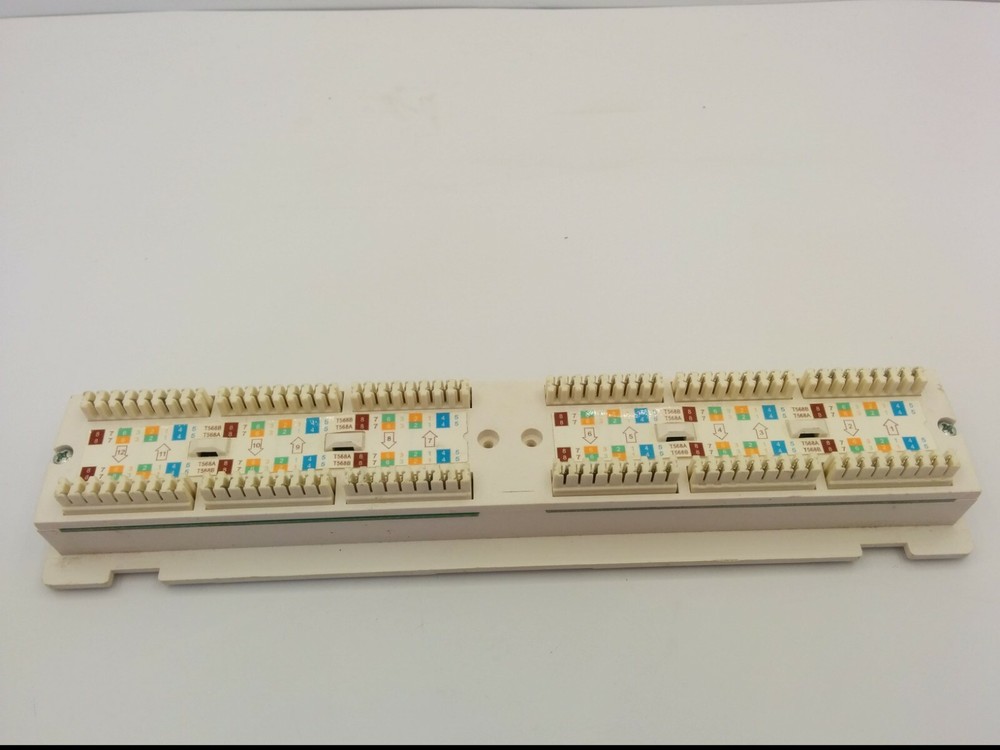 12 PORT VERTICAL CAT5e PATCH PANEL, T568A T568B