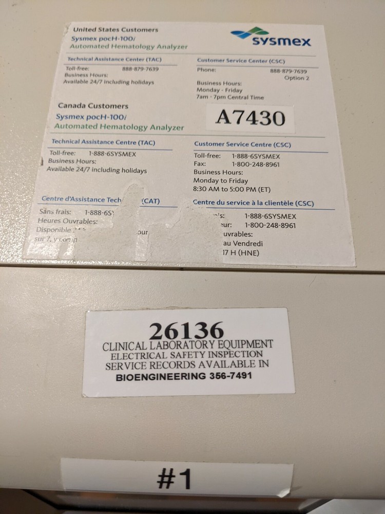 Sysmex Poch 100i Hematology Analyzer