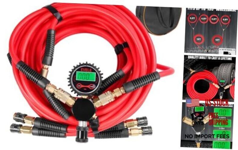Off-Road Rapid 4-tire Inflation Deflation System, Portable Simultaneous 4